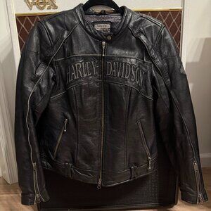 Harley Davidson Leather Jacket – Willie G Skull Reflective Riding Jacke